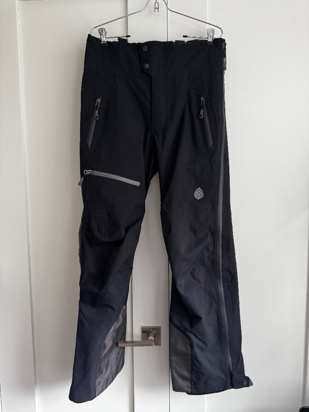 Stio Unisex Ski Pants Shell Bibs Black Gray Size S